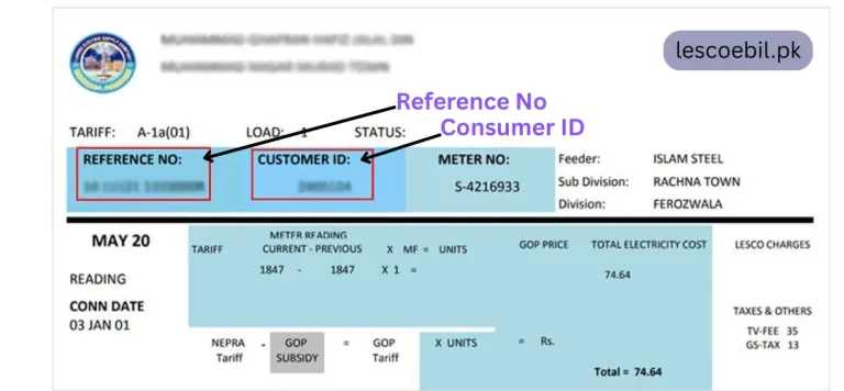 get lesco duplicate bill online with reference number